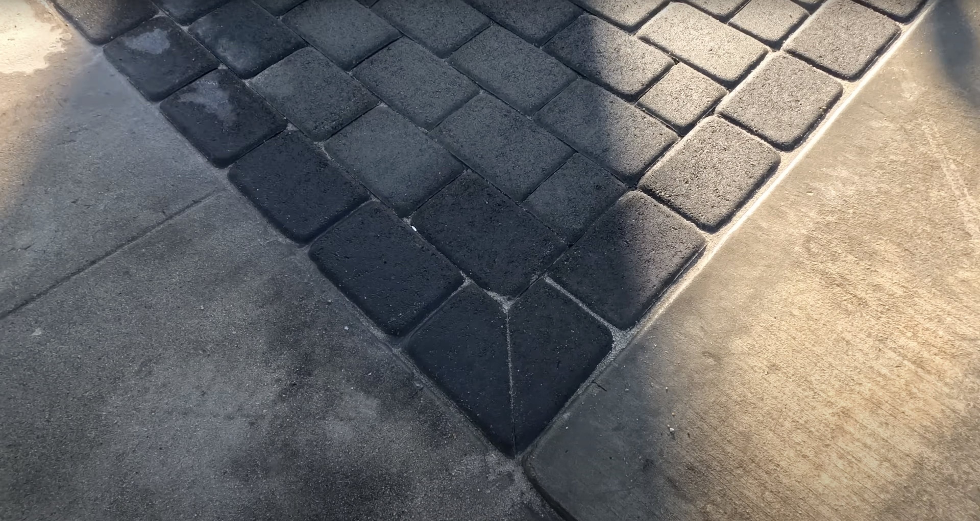 Precision Concrete Paver Installation High-quality concrete pavers installation showing precision craftsmanship and attention to detail